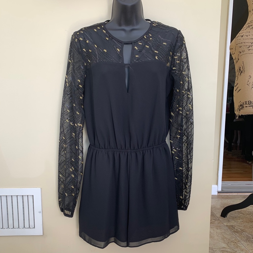 Bcbgeneration Black/Gold Romper - image 1